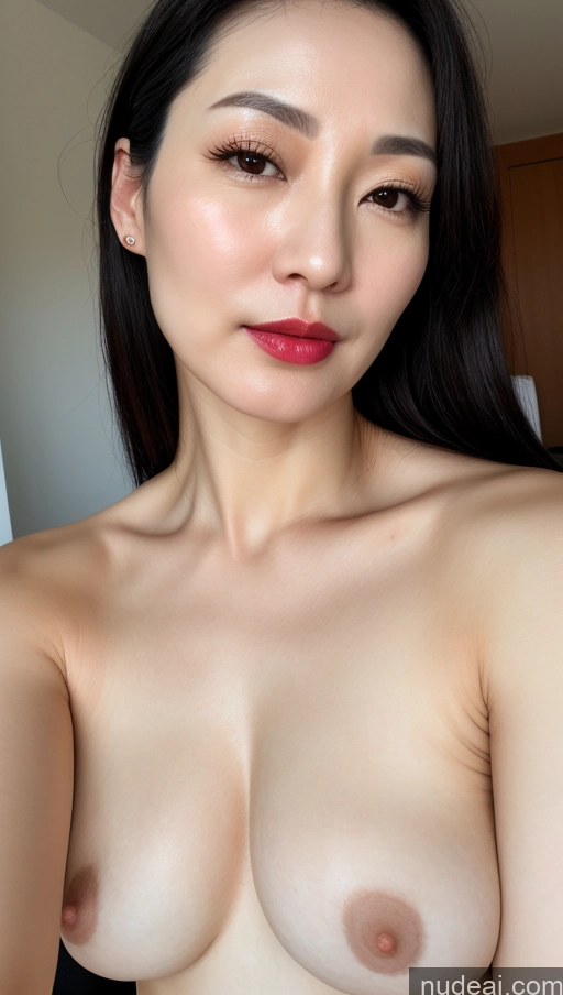 related ai porn images free for Woman One Small Tits Beautiful Lipstick Fairer Skin Black Hair Slicked Korean Close-up View 40s