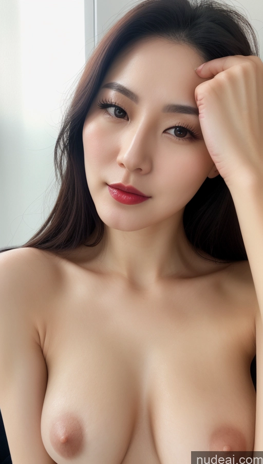 related ai porn images free for Woman One Small Tits Beautiful Lipstick Fairer Skin Black Hair Slicked Korean Close-up View 30s