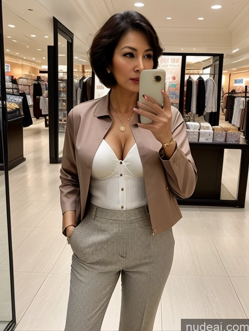 related ai porn images free for Milf Two Perfect Boobs Beautiful Perfect Body Short Hair 70s Chinese Mall Blouse Bra Casual Jacket Professor Secretary Shirt Stylish Suit Cleavage Detailed Sexy Face