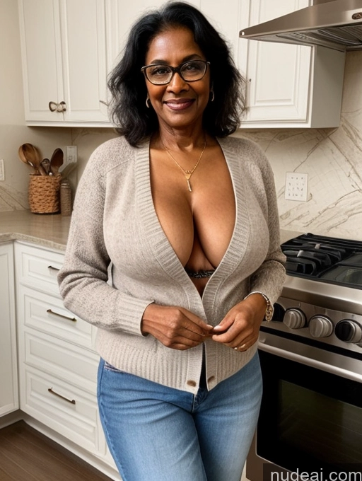 related ai porn images free for Milf Two Perfect Boobs Perfect Body Dark Skin 70s Indian Kitchen Jacket Jeans Professor Secretary Cleavage Partially Nude Detailed Sweater Stylish