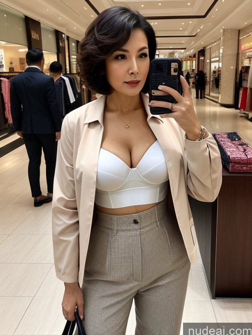 related ai porn images free for Milf Two Perfect Boobs Beautiful Perfect Body Short Hair 70s Chinese Mall Blouse Bra Casual Jacket Professor Secretary Shirt Stylish Suit Cleavage Detailed Sexy Face