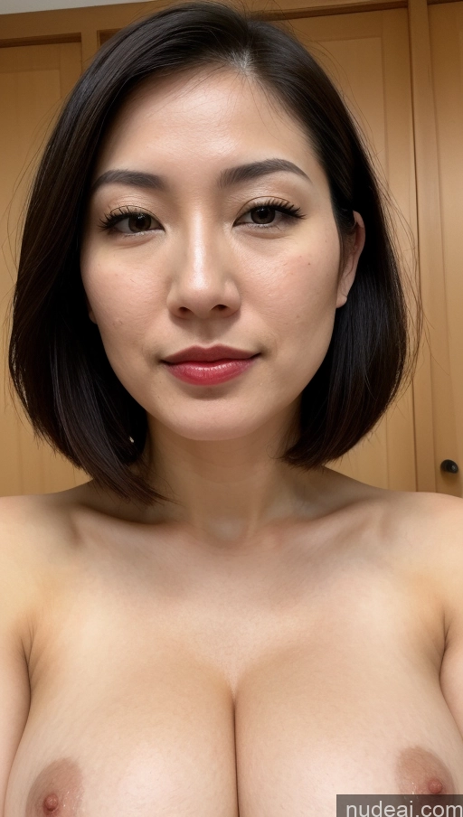 related ai porn images free for Woman One Beautiful Lipstick Fairer Skin 30s Black Hair Close-up View Japanese Huge Boobs Skin Detail (beta) Bobcut