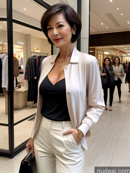 related ai porn images free for Milf Two Perfect Boobs Beautiful Perfect Body Short Hair 70s Chinese Mall Blouse Bra Casual Jacket Professor Secretary Shirt Stylish Suit Cleavage Detailed Sexy Face