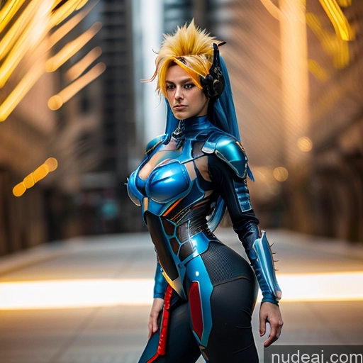 related ai porn images free for Muscular Mech Suit Sci-fi Armor Superhero Deep Blue Eyes Super Saiyan 4 Super Saiyan 30s Woman Perfect Boobs Straight Blue Hair Perfect Body Small Tits Transparent Science Fiction Style Front View Cyberhelmet V3 Partially Nude