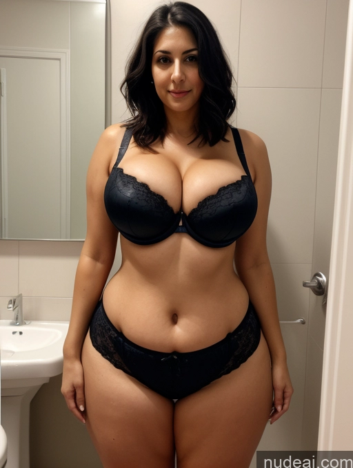 related ai porn images free for Serious Bobcut Jewish Huge Boobs Tanned Skin Tall Front View Eating 30s Cleavage Corset Push-up Bra Black Hair Bathroom Two Woman + Man