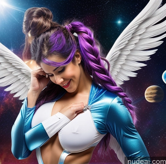 related ai porn images free for Muscular Front View Superhero Perfect Body 30s Happy Sexy Face Ahegao Superheroine Science Fiction Style Angel Partially Nude One Perfect Boobs Small Tits Purple Hair Braided Portuguese Space Suit