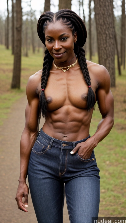 related ai porn images free for 80s Muscular Abs Dark Skin Braided Skinny Lumberjack Jeans Traditional Western African