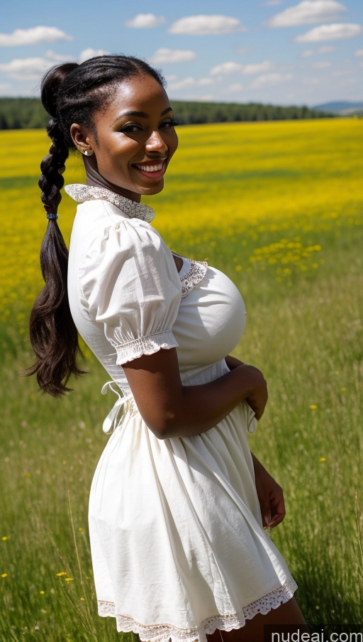 related ai porn images free for Model One Busty Huge Boobs 20s Happy Pigtails African Meadow Dirndl