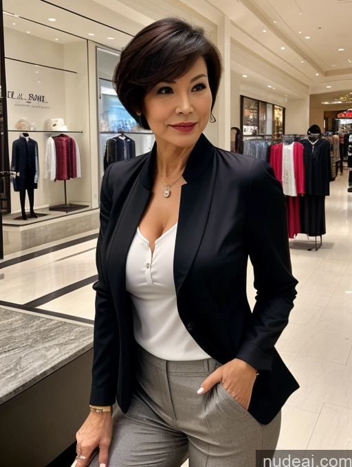 related ai porn images free for Milf Perfect Boobs Perfect Body Short Hair 70s Chinese Mall Blouse Bra Casual Jacket Professor Secretary Shirt Stylish Suit Cleavage Detailed