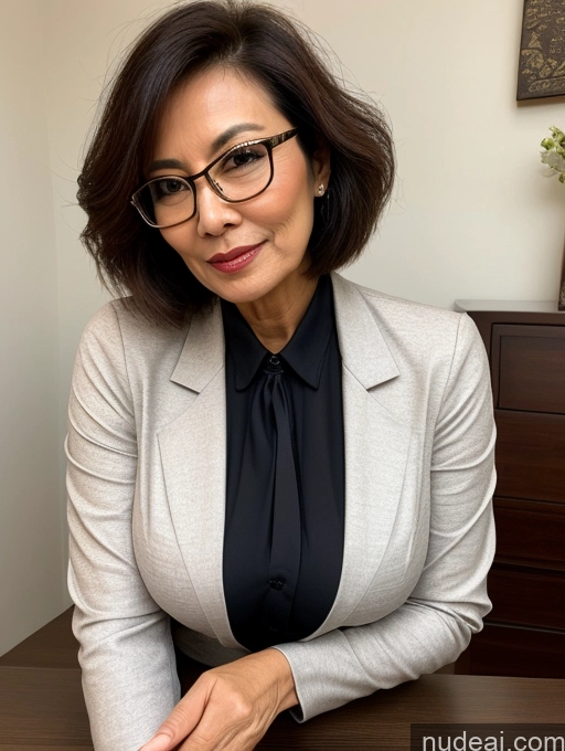 related ai porn images free for Milf Perfect Boobs Beautiful Glasses Perfect Body 60s Seductive Pixie Chinese Party Blouse Casual Jacket Professor Secretary Shirt Stylish Suit Cleavage Detailed Sexy Face