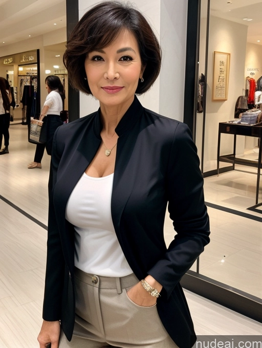 related ai porn images free for Milf Perfect Boobs Perfect Body Short Hair 70s Chinese Mall Blouse Bra Casual Jacket Professor Secretary Shirt Stylish Suit Cleavage Detailed