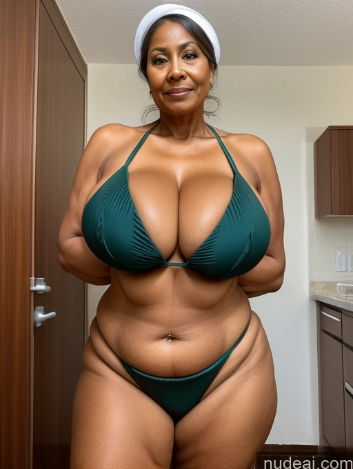 related ai porn images free for Milf One Busty Huge Boobs Tanned Skin 70s Front View Microkini Thong Thick Maid Nigerian