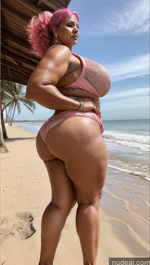 related ai porn images free for Milf Busty Huge Boobs Tattoos Muscular Big Ass Thick Big Hips Tall Dark Skin 50s Pink Hair Indian Detailed Sexy Face Blouse Hair Bun Fat Seductive Sari Front View Working Out Beach