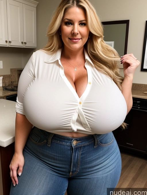 related ai porn images free for Milf One Busty Huge Boobs Perfect Boobs Beautiful Big Ass Thick Chubby Big Hips Long Hair 40s Blonde White Jeans Shirt Cleavage