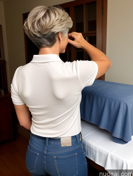 related ai porn images free for 70s Pixie Massage Jeans Polo Back View