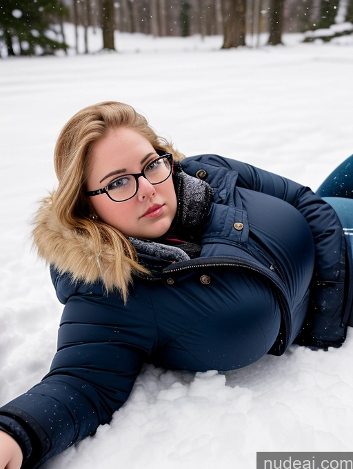 related ai porn images free for Woman Busty Glasses Big Ass Thick Chubby Fat Big Hips Short Fairer Skin 18 Serious Blonde White Snow On Back Parka Detailed