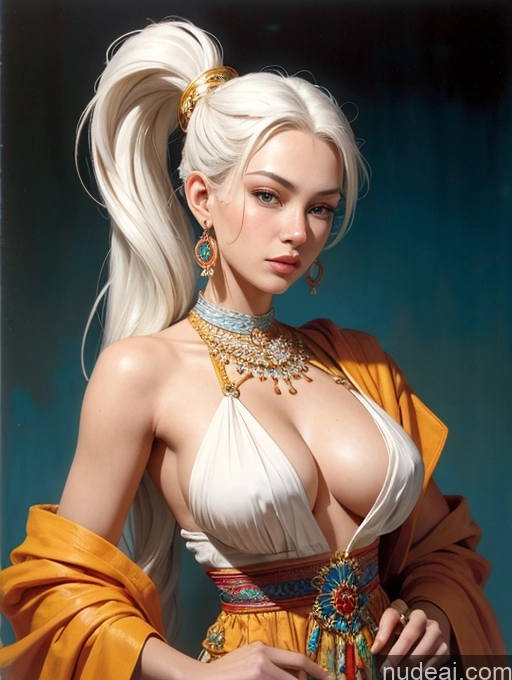 related ai porn images free for Traditional Art By Boris Vallejo Boris Vallejo Art Style White Hair Dynamic View Skinny Short Long Hair Makima, Braided Ponytail Cleavage Jewelry Vietnamese