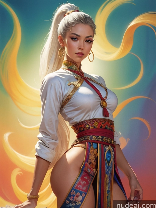 related ai porn images free for Traditional Art By Boris Vallejo Boris Vallejo Art Style White Hair Dynamic View Skinny Small Tits Vietnamese Makima, Braided Ponytail Long Hair