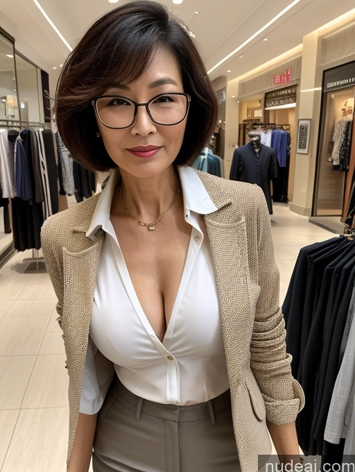 related ai porn images free for Milf Perfect Boobs Glasses Perfect Body Short Hair 70s Chinese Mall Blouse Bra Casual Jacket Professor Secretary Shirt Stylish Suit Cleavage Detailed