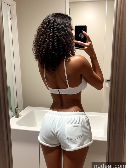 related ai porn images free for Woman One Small Tits Big Ass Perfect Body 20s Short White Hair Curly Hair Brazilian Mirror Selfie Bathroom Back View Short Shorts