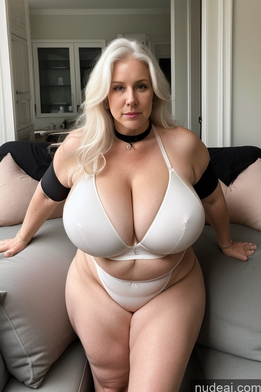 related ai porn images free for Huge Boobs 70s Fairer Skin Chubby White Hair White Cleavage Partially Nude Bra Long Hair Choker