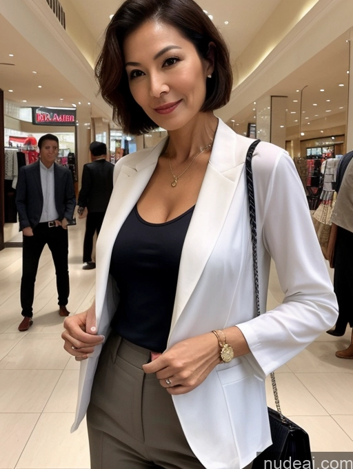 related ai porn images free for Milf Perfect Boobs Perfect Body Short Hair 70s Chinese Mall Blouse Bra Casual Jacket Professor Secretary Shirt Stylish Suit Cleavage Detailed