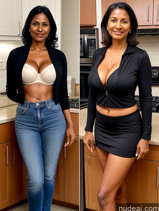 related ai porn images free for Milf Two Perfect Boobs Perfect Body Dark Skin 70s Indian Kitchen Bra Jacket Jeans Professor Secretary Cleavage Partially Nude Detailed