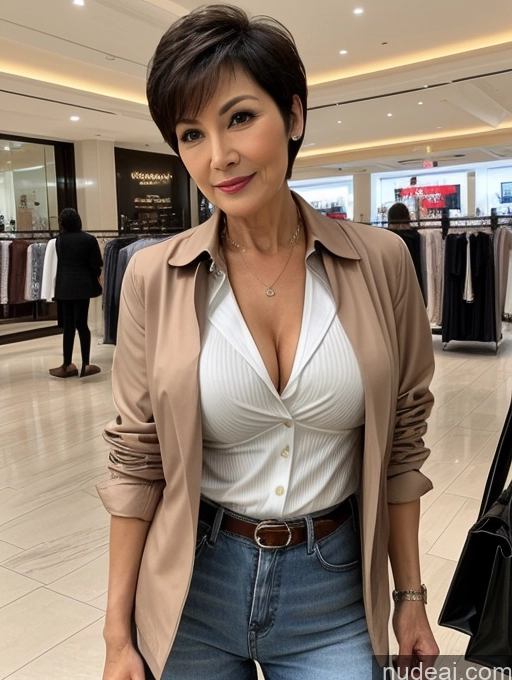 related ai porn images free for Milf Perfect Boobs Perfect Body Short Hair 70s Chinese Mall Blouse Bra Casual Jacket Professor Secretary Shirt Stylish Suit Cleavage Detailed