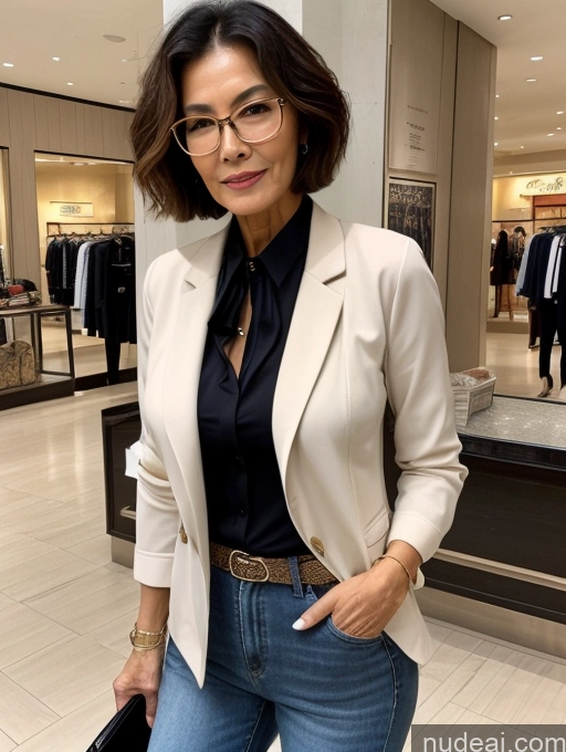 related ai porn images free for Milf Perfect Boobs Perfect Body Short Hair 70s Chinese Mall Blouse Bra Casual Jacket Professor Secretary Shirt Stylish Suit Cleavage Detailed