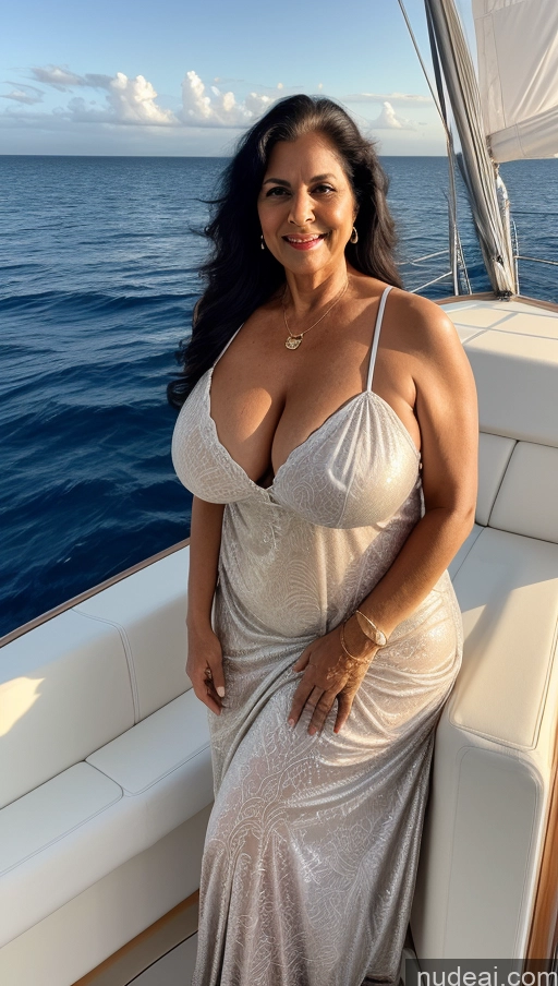 related ai porn images free for Milf One Big Ass Busty Black Hair Long Hair Indian Cleavage Bright Lighting Nightgown 70s Yacht