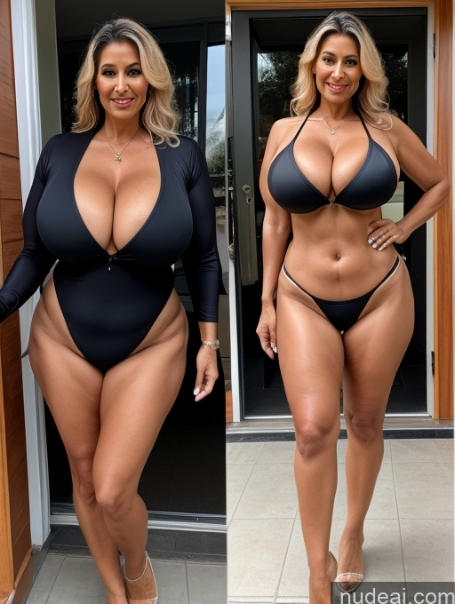 related ai porn images free for Milf One Busty Huge Boobs Thick Tanned Skin Front View Microkini Thong Brazilian 70s Halloween Witch