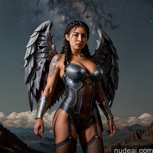 related ai porn images free for Perfect Boobs Muscular Angel Superhero Has Wings Small Tits 30s Happy Sexy Face Mech Suit Lingerie Model One Mesh Tattoos Black Hair Braided Nilotic Stargazing