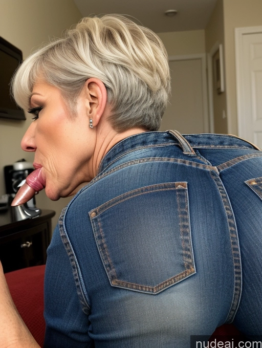 related ai porn images free for Jeans 80s Pixie Back View Blowjob