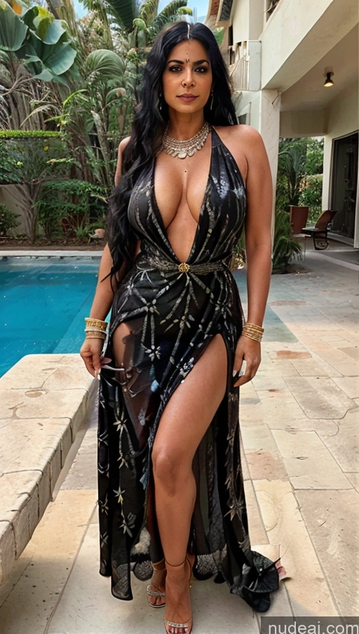 related ai porn images free for Milf One Busty Big Ass 70s Black Hair Long Hair Indian Cleavage Diamond Jewelry Pool Dance Dress: Latin Deep V-Neck Dress