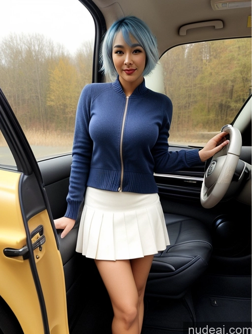 related ai porn images free for Model Busty Small Tits Beautiful Perfect Body 30s Sexy Face Blue Hair Pixie Chinese Blouse Stylish Teacher High Heels Mini Skirt Jacket Detailed Sweater Car Topless