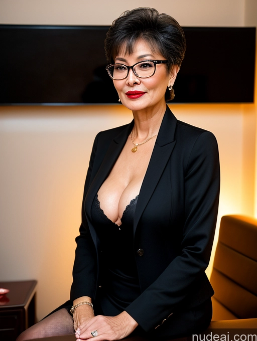 related ai porn images free for Milf Two Perfect Boobs Perfect Body Beautiful Glasses Lipstick 70s Sexy Face Pixie Chinese Party Bra Jacket High Heels Suit Stylish Secretary Professor Cleavage Dark Lighting Detailed