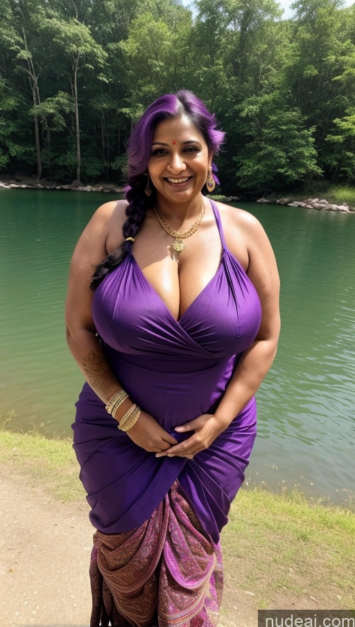 related ai porn images free for Milf Huge Boobs Beautiful Thick Big Hips Tall Dark Skin 60s Indian Cleavage Sexy Face Detailed Tattoos Purple Hair Busty Blouse Sari Front View Big Ass Lake T-pose Happy Braided