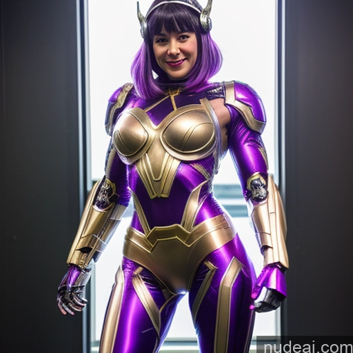 related ai porn images free for Woman Bodybuilder Cyborg Busty Muscular Abs Black Hair Purple Hair Bobcut SSS: A-Mecha Musume A素体机娘 Neon Lights Clothes: Purple Portuguese Superhero Perfect Boobs 30s Laughing Happy Transparent Front View Partially Nude