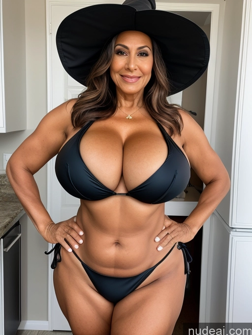 related ai porn images free for Milf One Busty Huge Boobs Thick Tanned Skin 70s Brazilian Front View Microkini Thong Witch Lab Coat