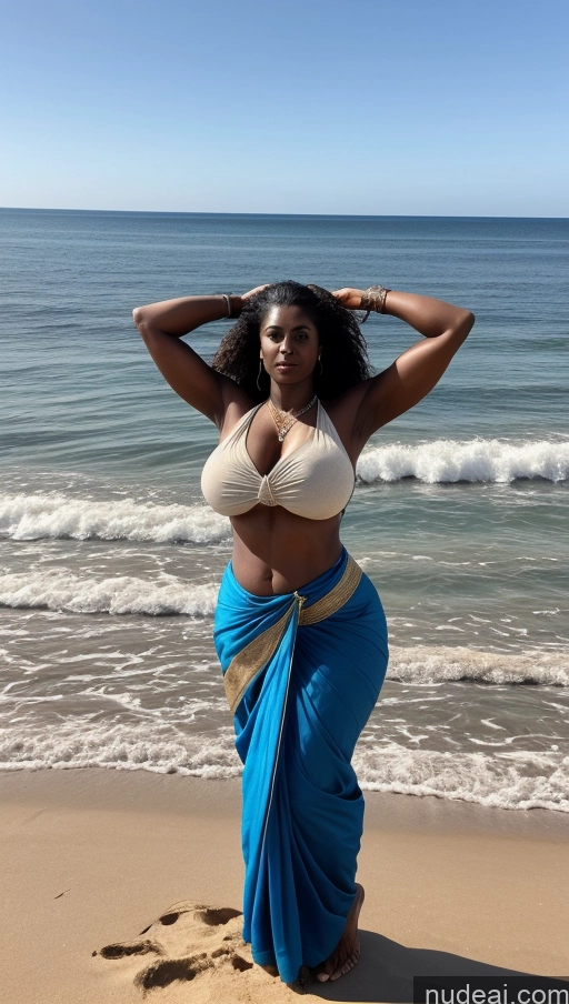 related ai porn images free for Milf Huge Boobs Beautiful Thick Big Hips Tall Dark Skin 50s Sexy Face Long Hair Muscular Tattoos Black Big Ass Blouse Sari Serious Beach Front View Blue Hair T-pose