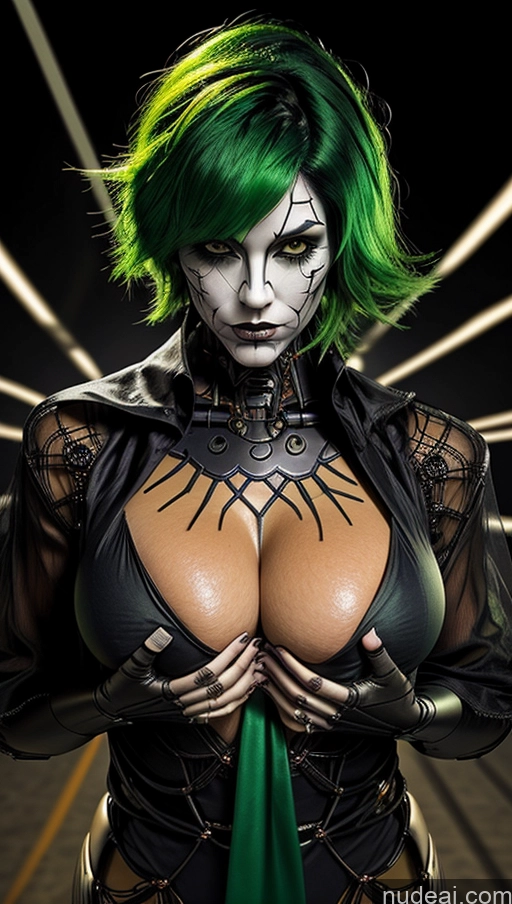 related ai porn images free for Perfect Boobs Pubic Hair Tanned Skin French Halloween Futuristicbot V2 Green Hair Huge Tits, Hard Nipples