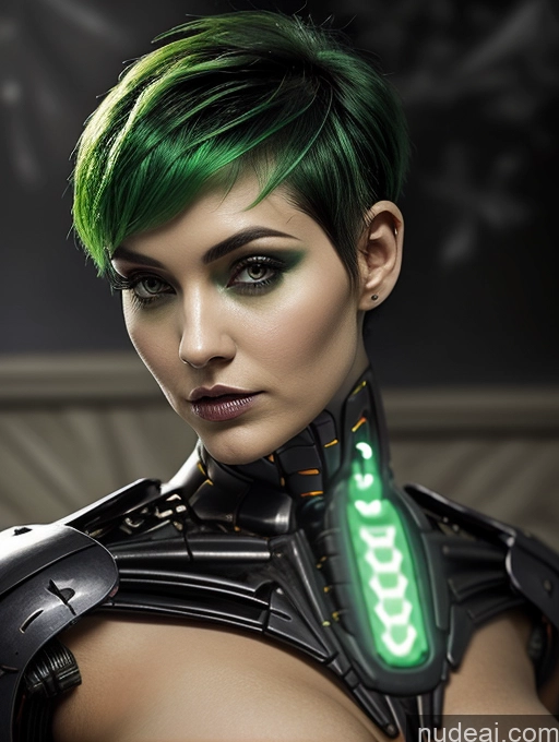 related ai porn images free for Perfect Boobs Tanned Skin French Halloween Futuristicbot V2 Green Hair Huge Tits, Hard Nipples Pixie Close-up View