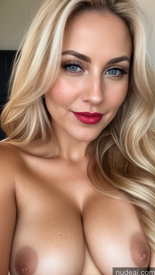 related ai porn images free for Woman One Busty Perfect Boobs Beautiful Lipstick 30s Blonde Slicked White Close-up View