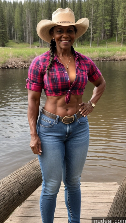 related ai porn images free for Muscular Abs Dark Skin Braided Short 80s Western Thick Big Hips Lake Lumberjack Jeans Hat Shirt Big Ass