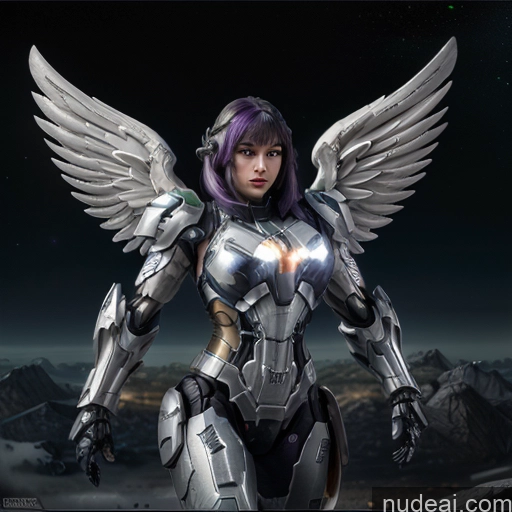 related ai porn images free for Woman Bodybuilder Cyborg Busty Abs Black Hair Purple Hair Bobcut Asian Latina Front View Angel Mech Suit Sci-fi Armor Space Suit SuperMecha: A-Mecha Musume A素体机娘 Has Wings Battlefield