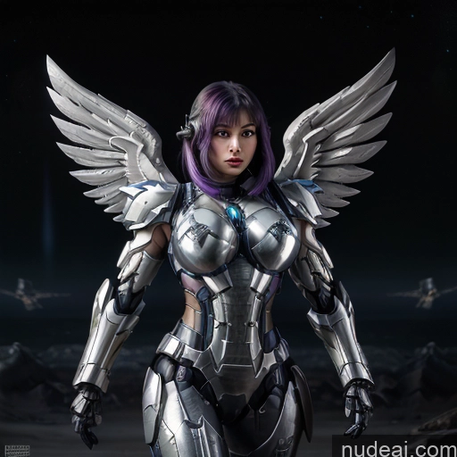 related ai porn images free for Woman Bodybuilder Cyborg Busty Abs Black Hair Purple Hair Bobcut Asian Latina Front View Angel Mech Suit Sci-fi Armor Space Suit SuperMecha: A-Mecha Musume A素体机娘 Has Wings Battlefield