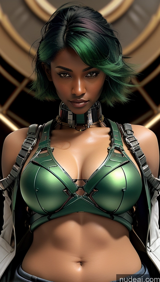 related ai porn images free for Busty Pubic Hair Tanned Skin Dark Skin French Close-up View Crop Top Futuristicbot V2 Phoenixdress Huge Tits, Hard Nipples Green Hair