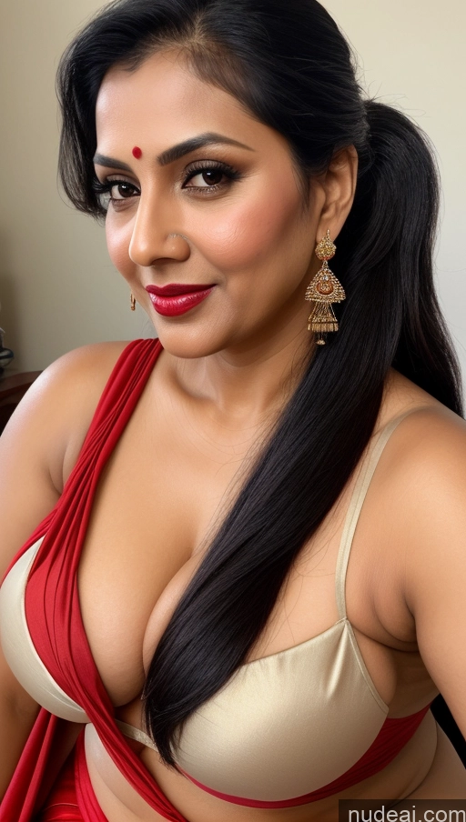 related ai porn images free for Woman One Perfect Boobs Lipstick Thick 40s Black Hair Ponytail Indian Busty Sari Cleavage Detailed Beautiful Close-up View