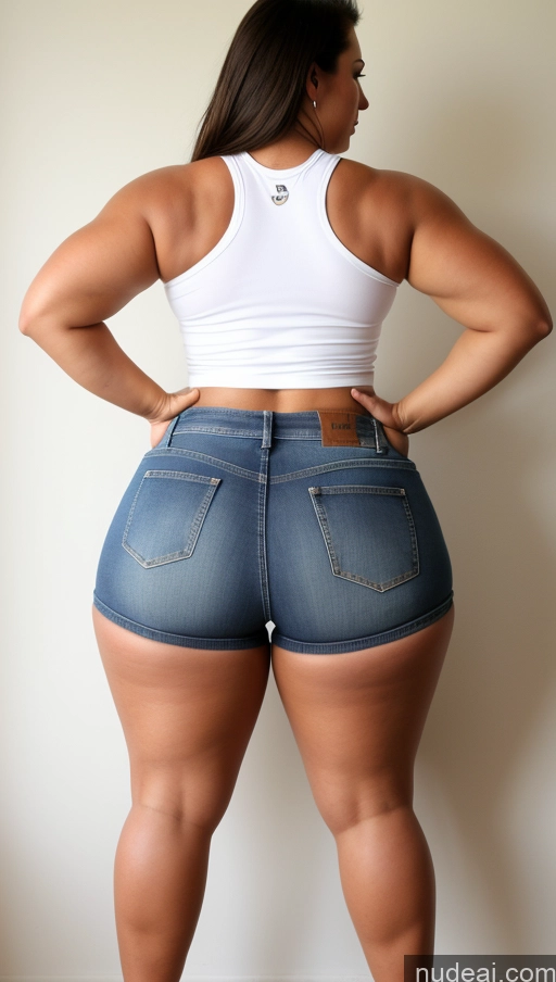 related ai porn images free for Big Ass Big Hips Athlete Jeans Short Shorts