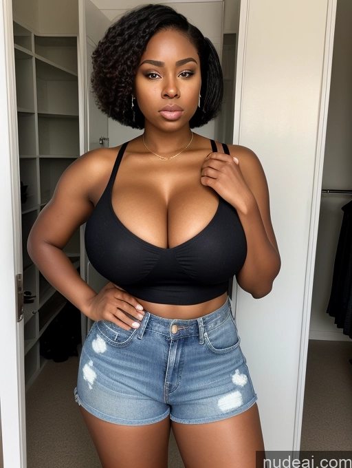 related ai porn images free for One Huge Boobs Big Ass Big Hips Thick Tanned Skin 40s Seductive Angry Black Hair Short Hair African Daisy Dukes Changing Room